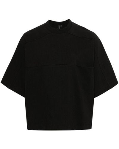 Entire studios Paneled Organic-cotton T-shirt - Black