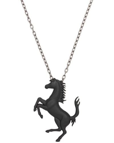 Ferrari Prancing Horse Necklace - White