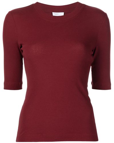 Rosetta Getty Cropped Sleeve T-shirt - Red