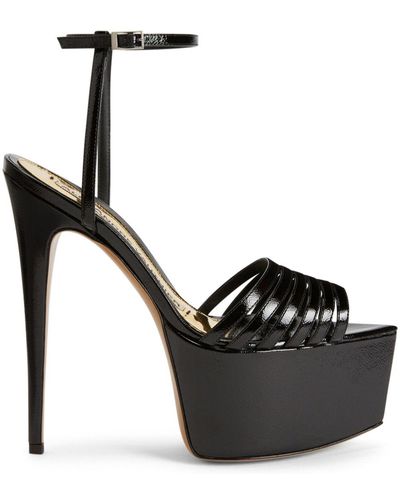Alexandre Vauthier Leather Platform Sandals - Black
