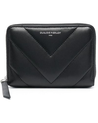 Claudie Pierlot Logo-print Leather Wallet - Black