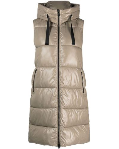 Save The Duck Iria Hooded Padded Gilet - Natural