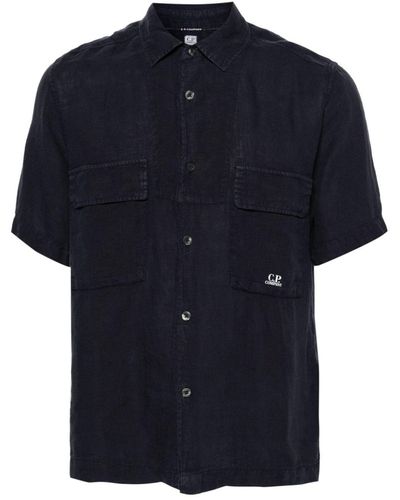 C.P. Company Camisa con bolsillos en el pecho - Azul
