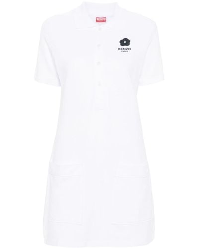 KENZO Boke Flower Poloshirtkleid - Weiß