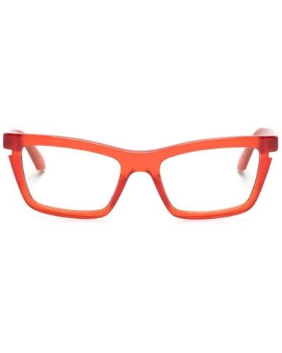 Off-White c/o Virgil Abloh Optical Style 50 Brille im Butterlfy-Design - Rot