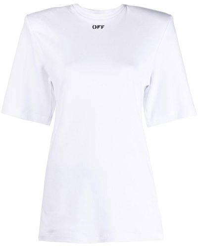 Off-White c/o Virgil Abloh T-Shirt mit Schulterpolstern - Weiß