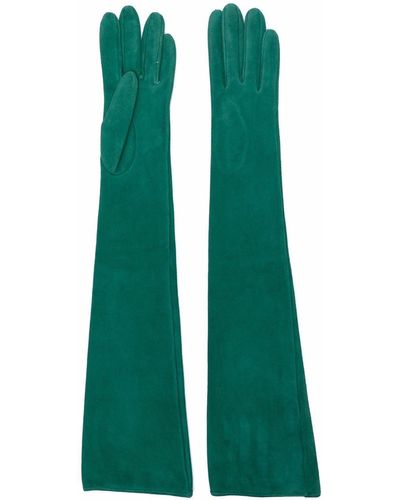 Manokhi Long-length Suede Gloves - Green