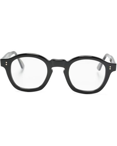 Lesca Mose Brille mit rundem Gestell - Schwarz