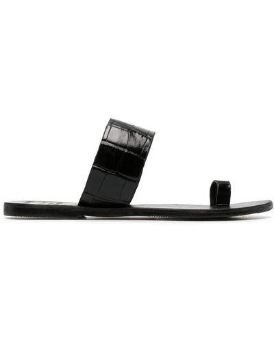 Manebí Rive Gauche Leather Sandals - Black