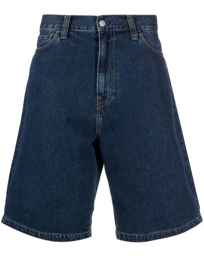 Carhartt Shorts denim con applicazione - Blu