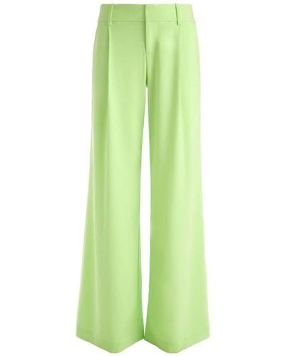 Alice + Olivia Eric Low-rise Palazzo Trousers - Green