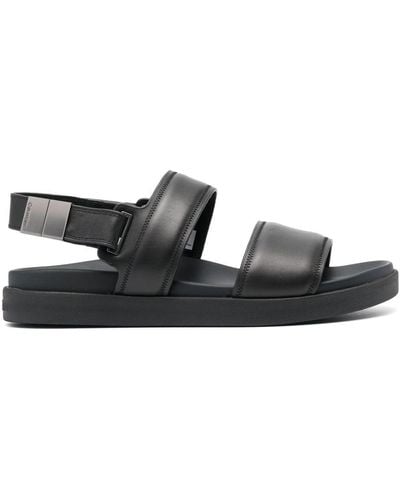 Calvin Klein Ankle-strap Leather Sandals - Black