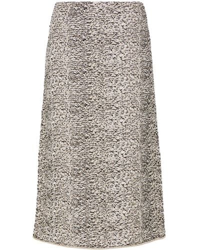 Fabiana Filippi Metallic-thread Knitted Miniskirt - Grey