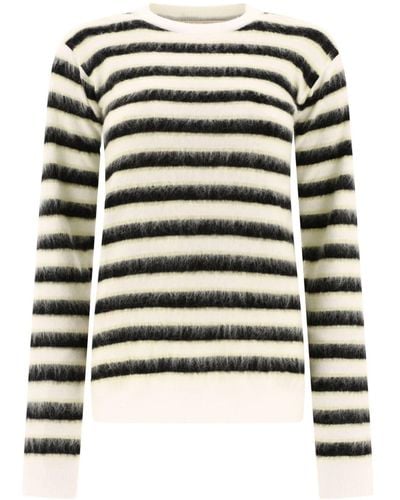 Marni Striped Virgin Wool Jumper - Black