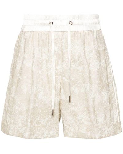 Peserico Shorts mit abstraktem Muster - Weiß