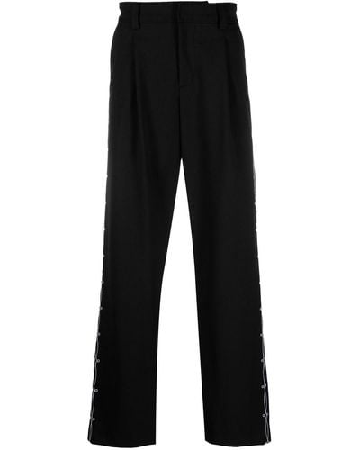 Soulland Aiden Embroidered-design Trousers - Black