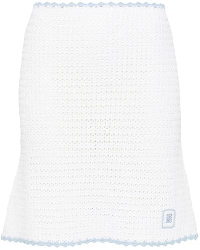 Sandro Crochet A-line Miniskirt - White
