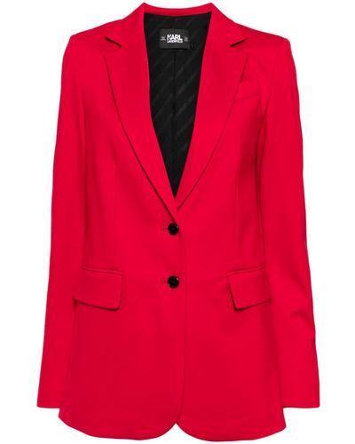Karl Lagerfeld Blazer de vestir con botones - Rojo