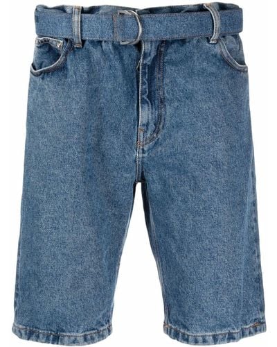 Off-White c/o Virgil Abloh Jeans-Shorts mit Gürtel - Blau
