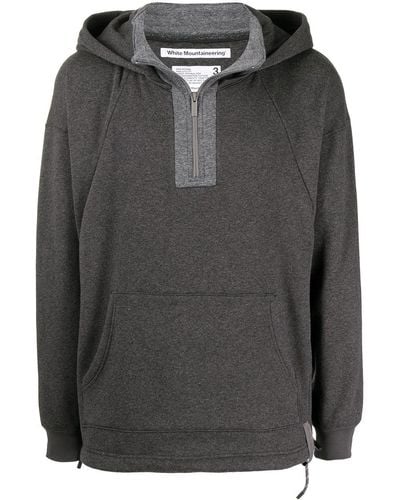 White Mountaineering Pullover Layered Hoodie - Grey