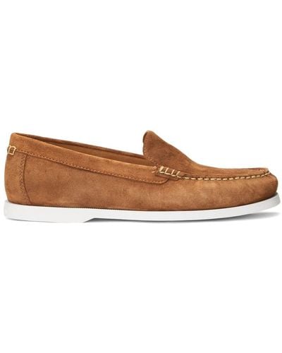Polo Ralph Lauren Logo-embossed Suede Loafers - Brown