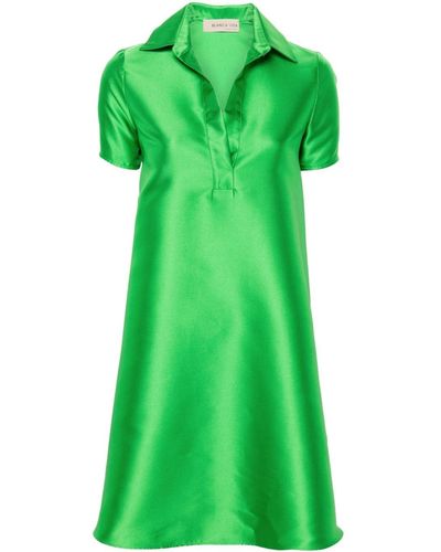 Blanca Vita Short-sleeve A-line Dress - Green