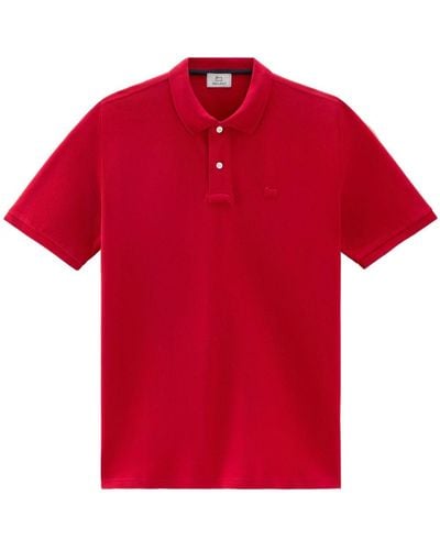 Woolrich Poloshirt Met Geborduurd Logo - Rood