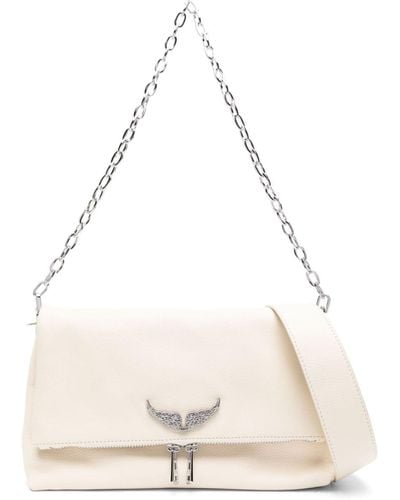 Zadig & Voltaire Swing Your Wings Rocky Leather Crossbody Bag - Natural