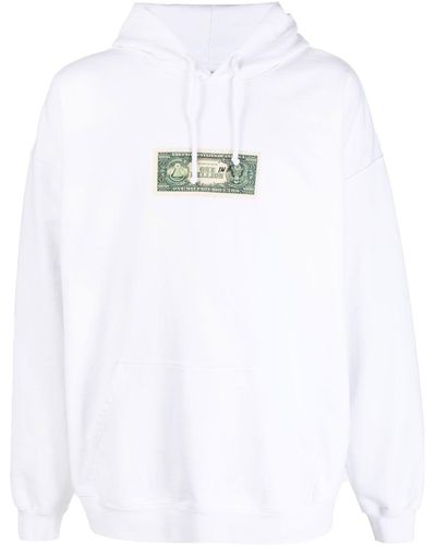 Vetements Sweatshirt mit Dollar-Print - Weiß