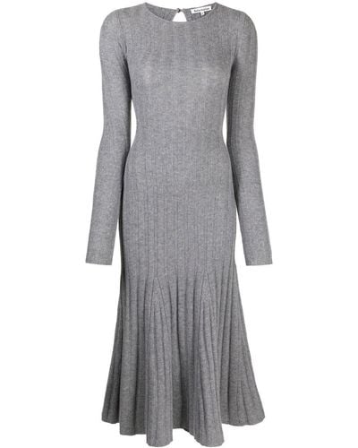 Reformation Evan Cashmere Knitted Dress - Gray