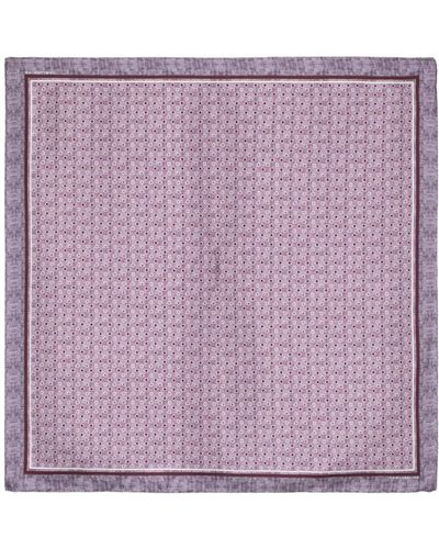 Tagliatore Polka-Dot Print Silk Scarf - Purple