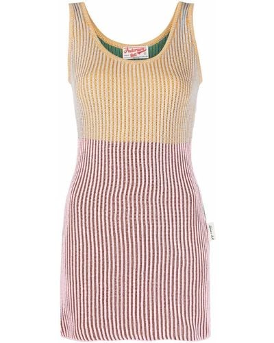 ANDERSSON BELL Colour-block Ribbed Knit Vest - Pink