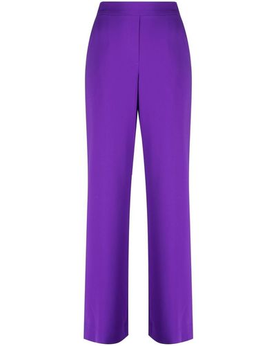 P.A.R.O.S.H. Pantalon ample à taille haute - Violet