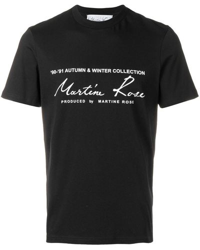 Martine Rose Camiseta con logo estampado - Negro