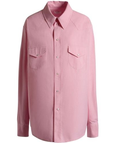 Bally Hemd mit Druckknöpfen - Pink