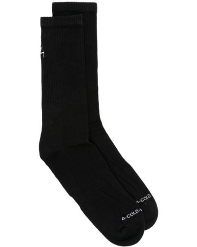 A_COLD_WALL* Logo-embroidered Crew Socks - Black