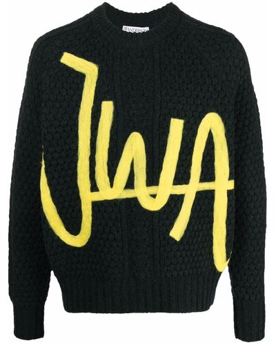 JW Anderson Logo-intarsia Sweater - Black