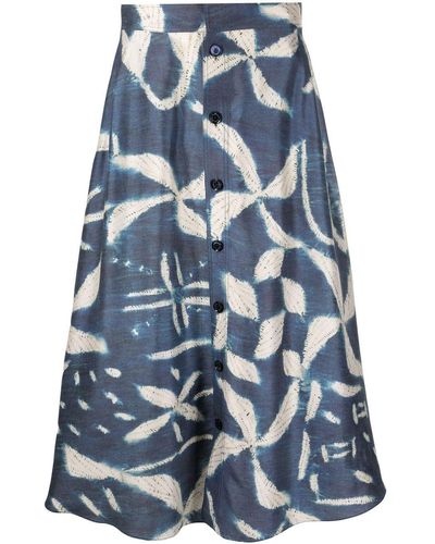 Ralph Lauren Collection Gerald Aラインスカート - ブルー