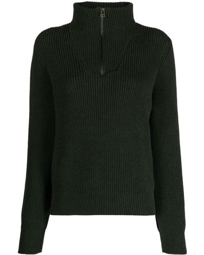 A.P.C. Azelane Half-zip Cotton Sweater - Green