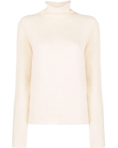 A.P.C. High-neck Wool-blend Jumper - White