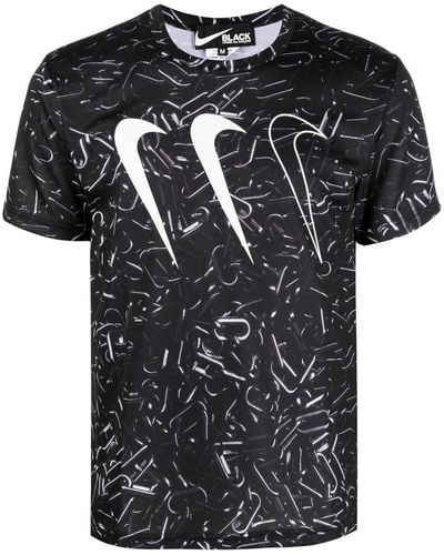 COMME DES GARÇON BLACK T-Shirt mit Logo-Print - Schwarz