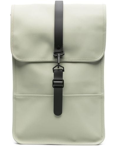 Rains Carabiner-strap Matte-finish Backpack - Natural