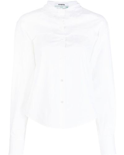 Vivetta Camisa con capa en la parte posterior - Blanco