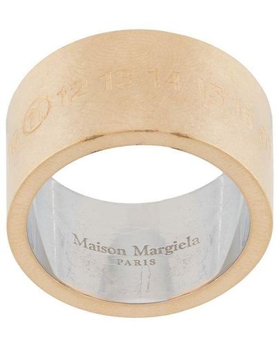 Maison Margiela Engraved Numbers Ring - Metallic