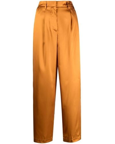 Forte Forte Pantalones de talle alto - Naranja