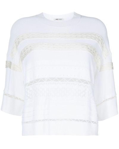 Ports 1961 T-shirt en coton à broderies - Blanc