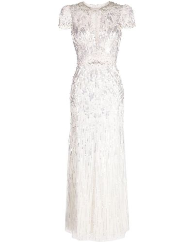 Jenny Packham Marina Sequin-embellished Gown - White