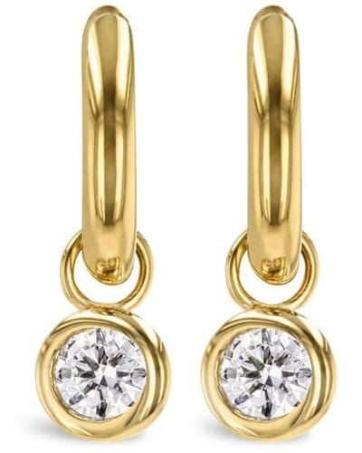 Pragnell 18kt Yellow Gold Sundance Diamond Hoop Earrings - Metallic