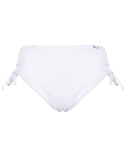 Karl Lagerfeld Karl Dna Culotte Bikini Bottoms - White