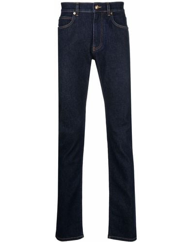 Versace Halbhohe Slim-Fit-Jeans - Blau